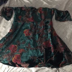 Velvet crushed dress